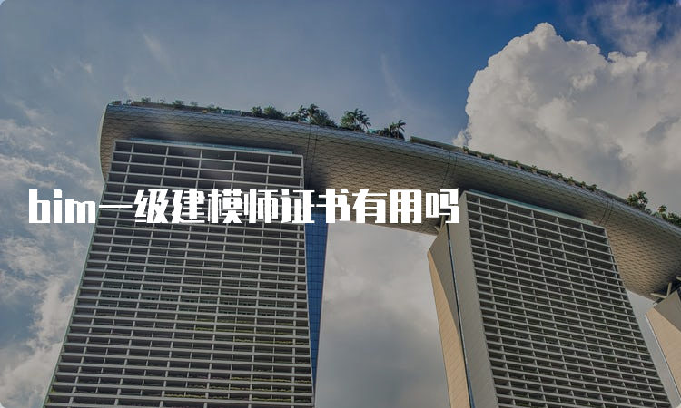 bim一级建模师证书有用吗