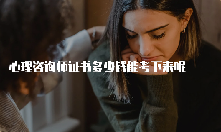 心理咨询师证书多少钱能考下来呢