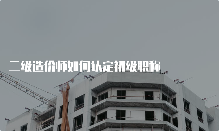 二级造价师如何认定初级职称