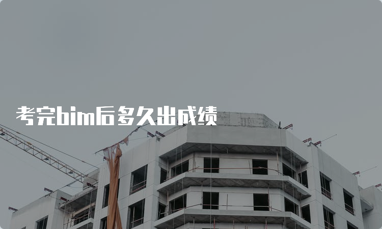 考完bim后多久出成绩