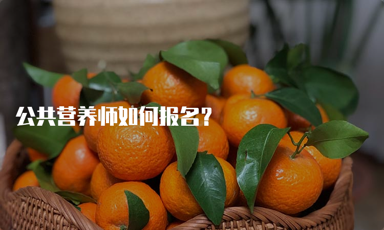 公共营养师如何报名？