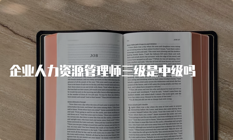 企业人力资源管理师三级是中级吗