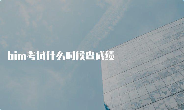 bim考试什么时候查成绩