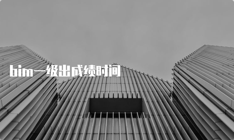 bim一级出成绩时间