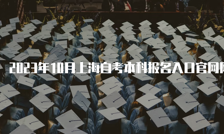 2023年10月上海自考本科报名入口官网网址