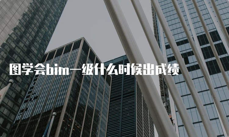 图学会bim一级什么时候出成绩