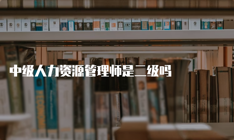 中级人力资源管理师是二级吗