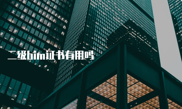 二级bim证书有用吗