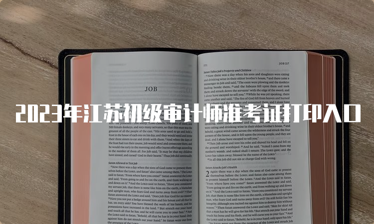 2023年江苏初级审计师准考证打印入口