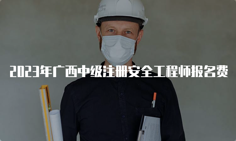 2023年广西中级注册安全工程师报名费