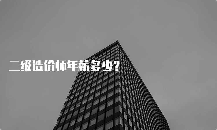 二级造价师年薪多少？