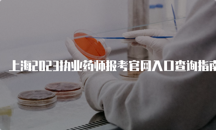 上海2023执业药师报考官网入口查询指南