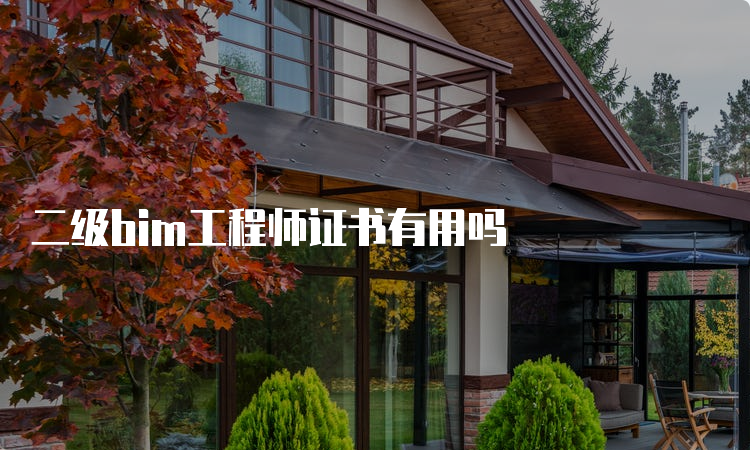 二级bim工程师证书有用吗