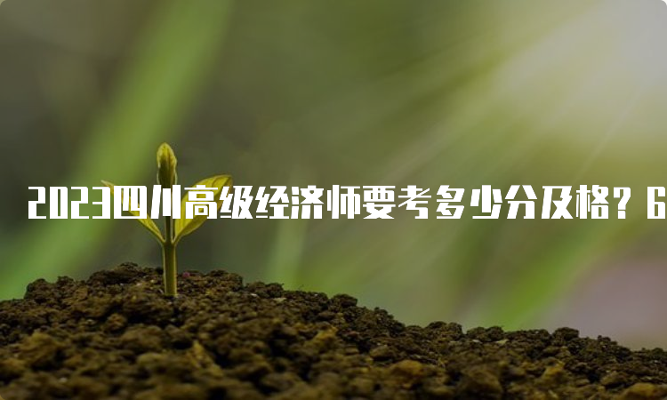 2023四川高级经济师要考多少分及格？60分及格