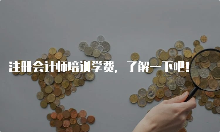 注册会计师培训学费，了解一下吧！