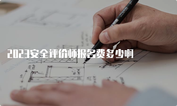 2023安全评价师报名费多少啊