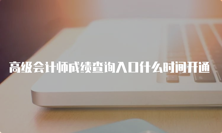 高级会计师成绩查询入口什么时间开通