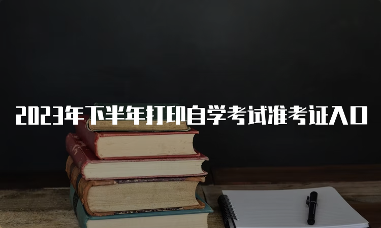 2023年下半年打印自学考试准考证入口