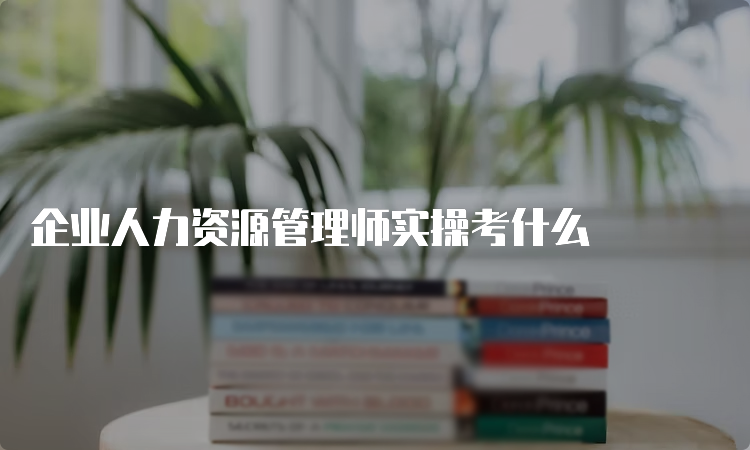 企业人力资源管理师实操考什么