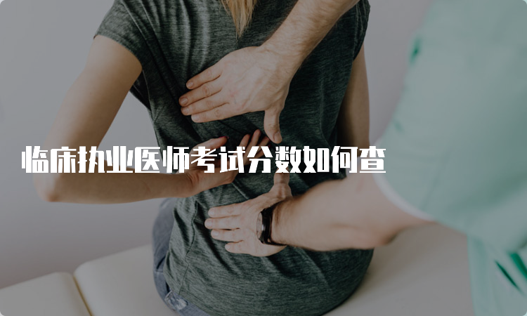 临床执业医师考试分数如何查