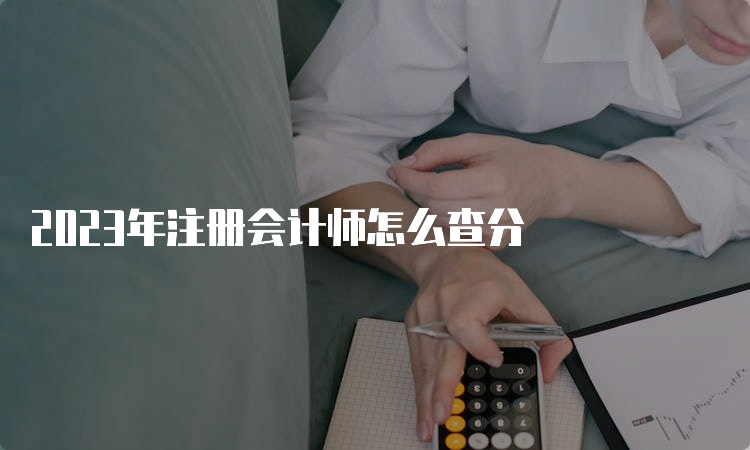 2023年注册会计师怎么查分