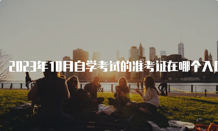 2023年10月自学考试的准考证在哪个入口打印呢