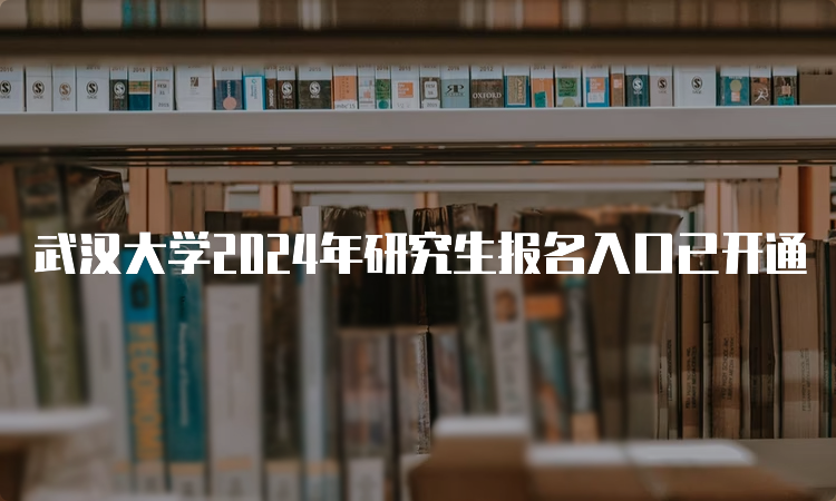 武汉大学2024年研究生报名入口已开通