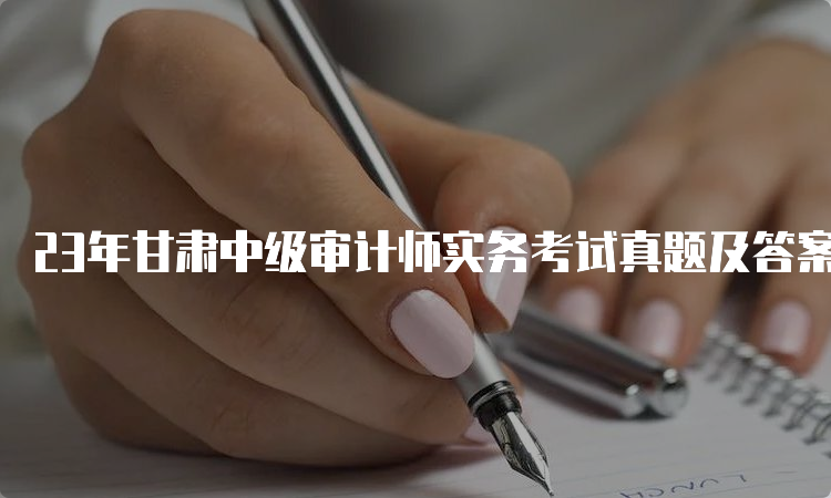 23年甘肃中级审计师实务考试真题及答案解析汇总（9月24日）