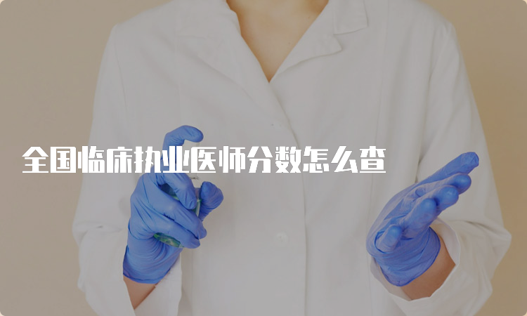 全国临床执业医师分数怎么查