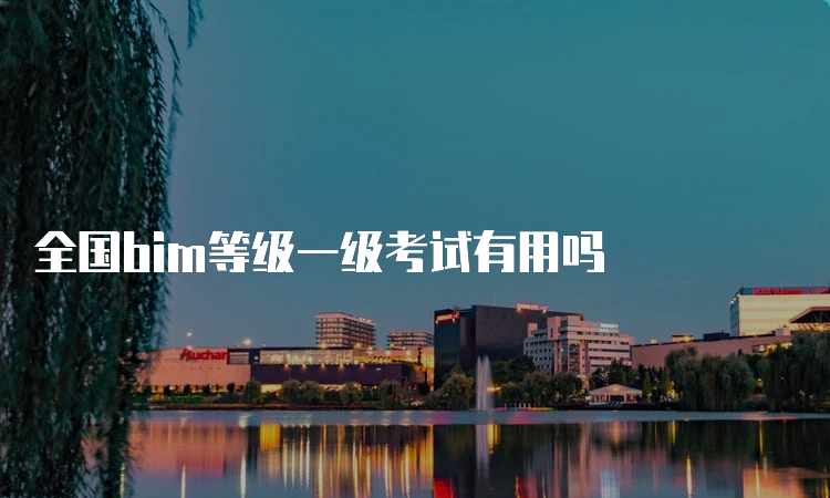 全国bim等级一级考试有用吗