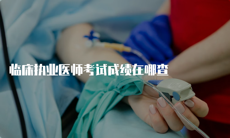 临床执业医师考试成绩在哪查