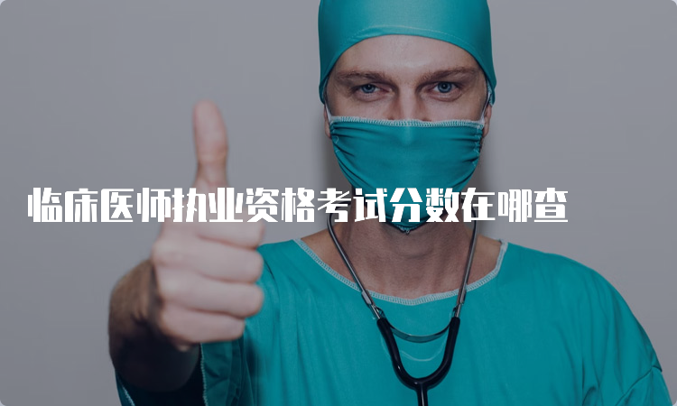 临床医师执业资格考试分数在哪查