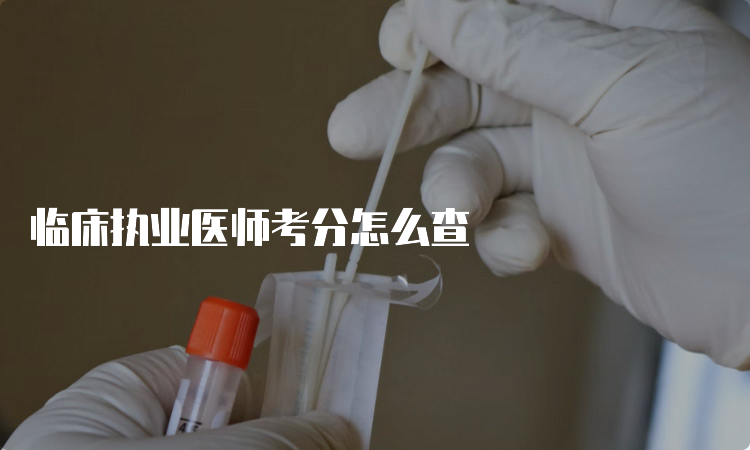 临床执业医师考分怎么查