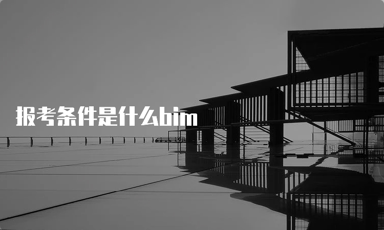 报考条件是什么bim