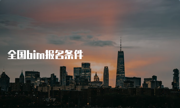 全国bim报名条件