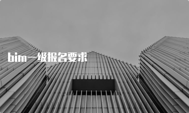 bim一级报名要求