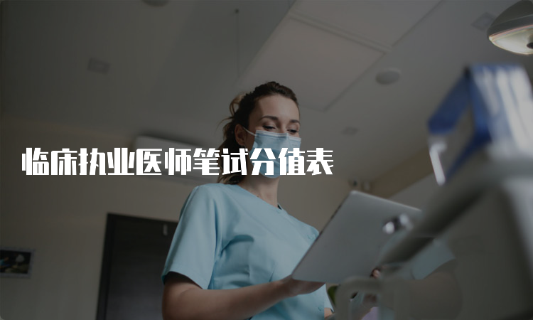 临床执业医师笔试分值表