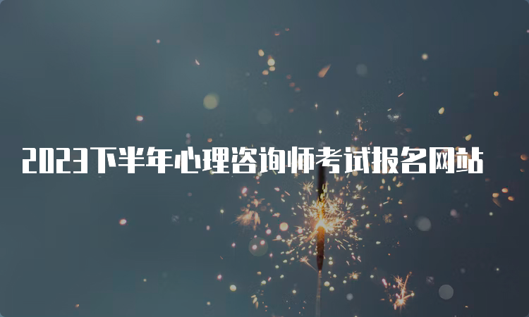 2023下半年心理咨询师考试报名网站